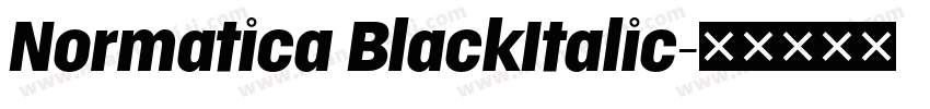 Normatica BlackItalic字体转换